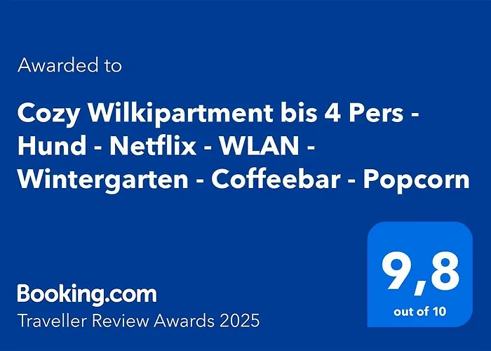Cozy Wilkipartment Bis 4 Pers - Hund - Netflix - Wlan - Wintergarten - Coffeebar - Popcorn